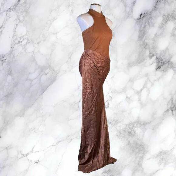 estrella maxi dress in nutshell brown Camila Coelho Estrella Maxi Dress in Nutshell Brown Size XS / AU 6